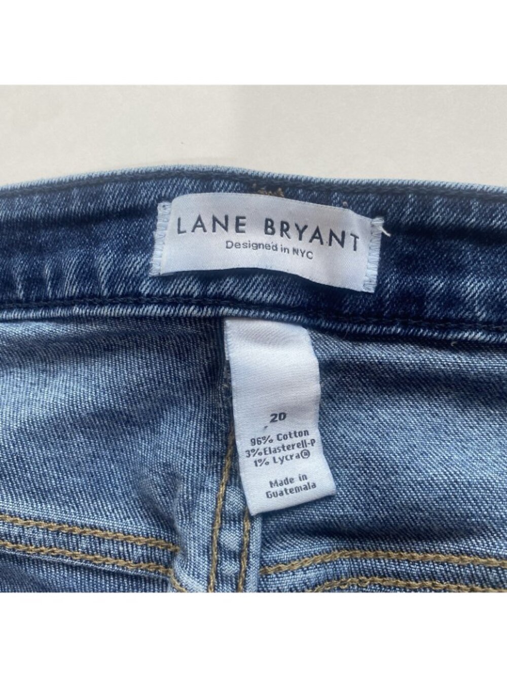 Lane Bryant Women Designed In NYC Size 20 Stretch Jeans With Patches Distressed - Picture 3 of 10